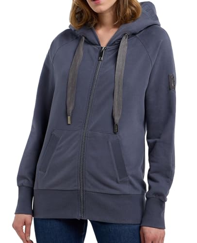 Elbsand Damen Sweatjacke ESKelda Freizeitjacke mit Kapuze 70299-00 Blue Ash (984) S von Elbsand