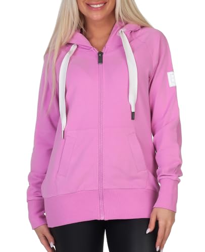 Elbsand Damen Sweatjacke ESKelda Freizeitjacke mit Kapuze 70299-00 Pink Mauve (548) S von Elbsand