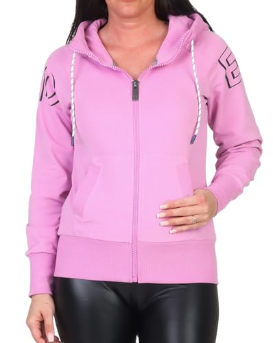 Elbsand Damen Sweatjacke ESWKine Freizeitjacke mit Kapuze 70671 00 Pink Mauve (548) L von Elbsand