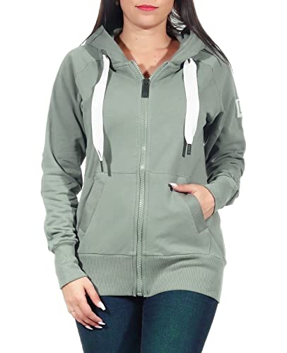 Elbsand Kelda Damen Sweatjacke mit Kapuze, Zip-Jacke, Reißverschluss von Elbsand