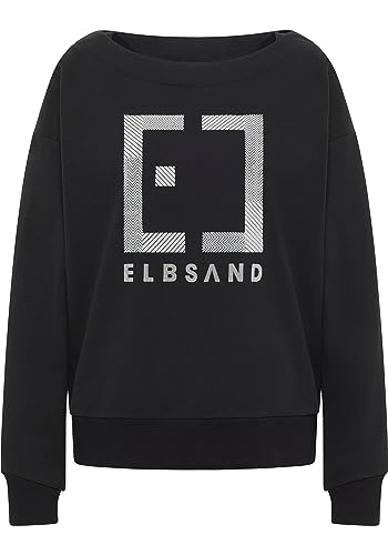 Elbsand Damen Sweatshirt Fenna (L, Quarz + Quite Gray) von Elbsand