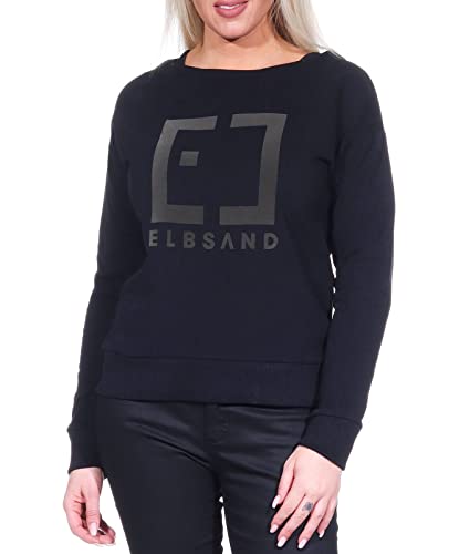 Elbsand Damen Sweatshirt Finnia Pullover mit U-Boot-Ausschnitt 70121 00 Quarz_DTM (99401) XS von Elbsand