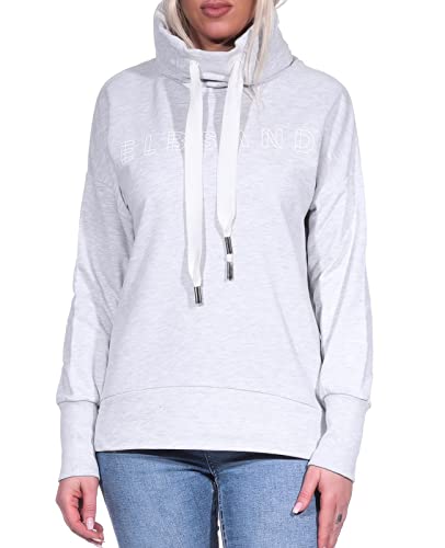 Elbsand Damen Sweatshirt mit Schalkragen Pullover ESWArna 70473 00 Silver White (122) S von Elbsand