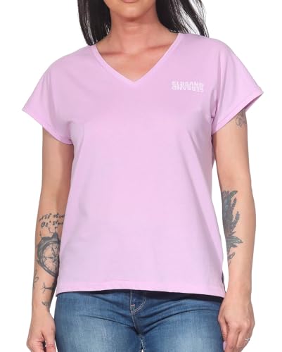 Elbsand Damen T-Shirt ESWPajuk Loose Fit Kurzarmshirt mit Logoprint 70816 00 Faded Rose (640) S von Elbsand