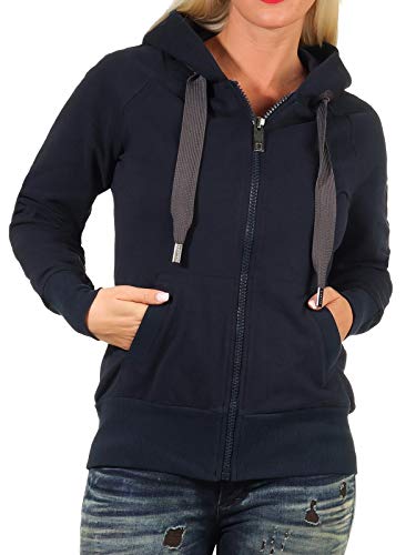 Elbsand Kelda Damen Sweatjacke mit Kapuze, Zip-Jacke, Reißverschluss von Elbsand