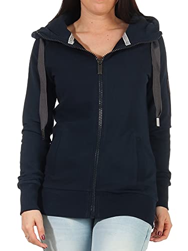 Elbsand Kria Damen Sweatjacke mit Kapuze, Zip-Jacke, Reißverschluss, Slim Fit von Elbsand