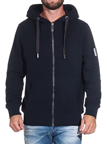 Elbsand Herren Kapuzen-Sweatjacke ESMMats Freizeitjacke 35011 00 Midnight (798) L von Elbsand