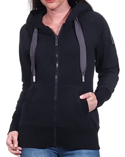 Elbsand Kelda Damen Sweatjacke mit Kapuze, Zip-Jacke, Reißverschluss von Elbsand