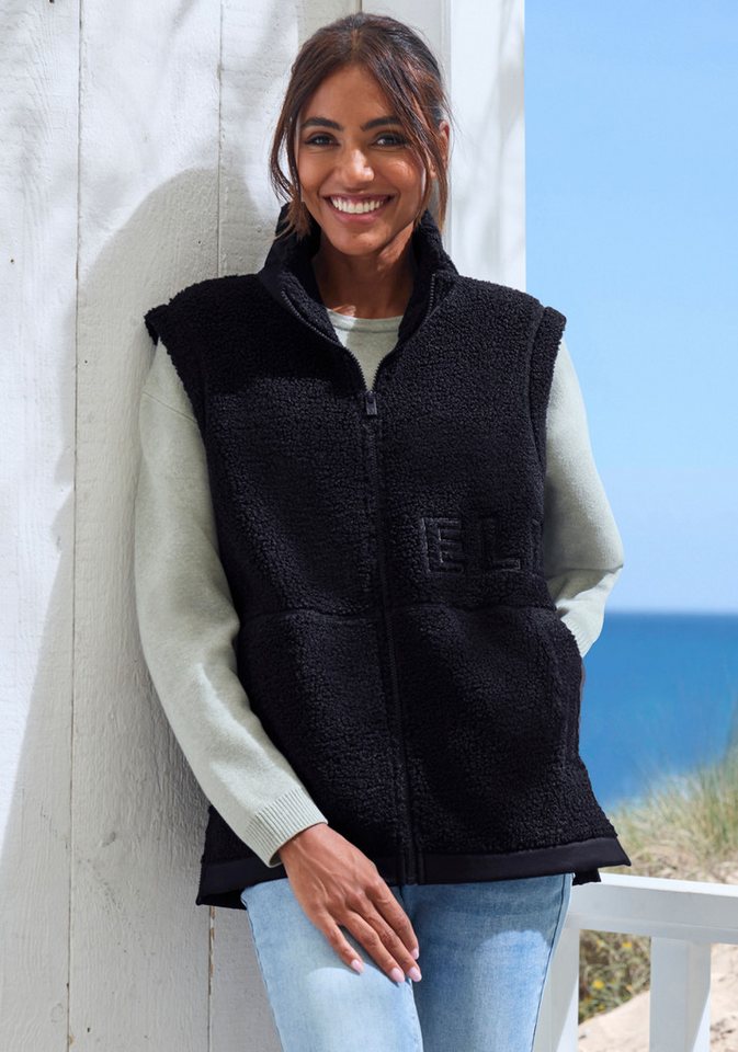 Elbsand Fleeceweste mit seitlichen Reißverschlüssen und hohen Kragen von Elbsand