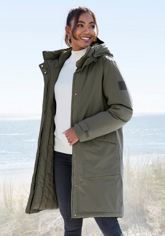 Elbsand Winterjacke mit verstellbarer Kapuze und aufgesetzten Taschen von Elbsand