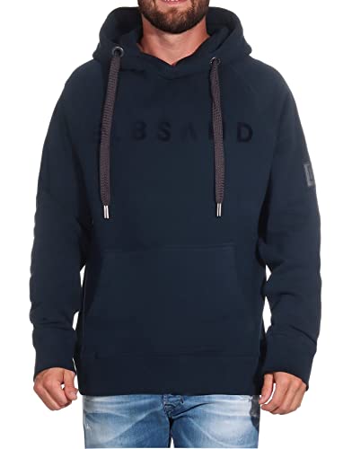 Elbsand Herren Hoodie ESMKjetil Kapuzen-Pullover mit Logoprint 35067 00 Midnight (798) L von Elbsand