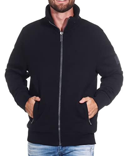 Elbsand Herren Sweatjacke ESMBjarne Freizeitjacke mit Stehkragen 35012 00 Caviar (990) XL von Elbsand