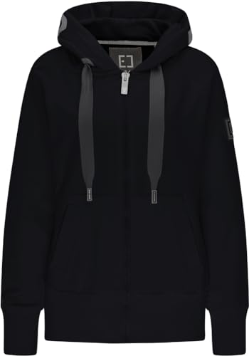 Elbsand Kelda Damen Sweatjacke mit Kapuze, Zip-Jacke, Reißverschluss (DE/NL/SE/PL, Alphanumerisch, L, Regular, Regular, Quarz) von Elbsand