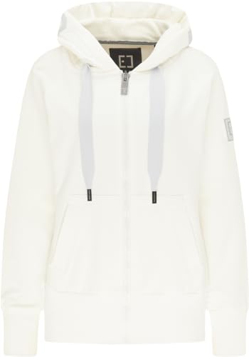 Elbsand Kelda Damen Sweatjacke mit Kapuze, Zip-Jacke, Reißverschluss (DE/NL/SE/PL, Alphanumerisch, L, Regular, Regular, cloude White) von Elbsand