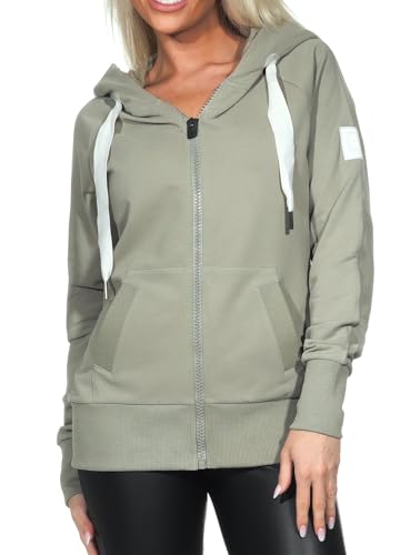 Elbsand Kelda Damen Sweatjacke mit Kapuze, Zip-Jacke, Reißverschluss von Elbsand