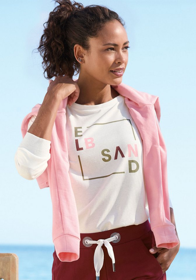 Elbsand Langarmshirt mit Frontdruck, Longsleeve, lockerer Schnitt von Elbsand
