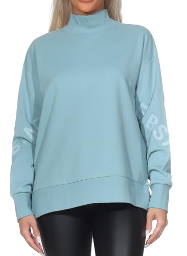 Elbsand Linna Damen Sweatshirt, hoher Krage, überschnittene Schultern, Regular fit von Elbsand