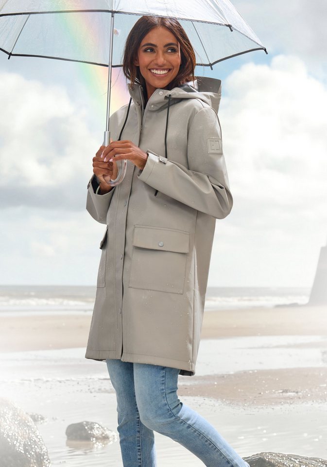 Elbsand Regenjacke Mesh-Einsatz unter der Rückenpasse für ausreichende Belüftung von Elbsand