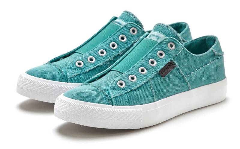 Elbsand Halbschuh, Slipper, Freizeitschuh, Sneaker aus Textil zum Reinschlüpfen mit elastischem Einsatz von Elbsand