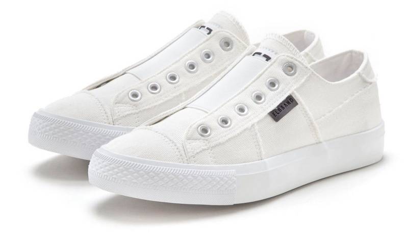 Elbsand Halbschuh, Slipper, Freizeitschuh, Sneaker aus Textil zum Reinschlüpfen mit elastischem Einsatz von Elbsand