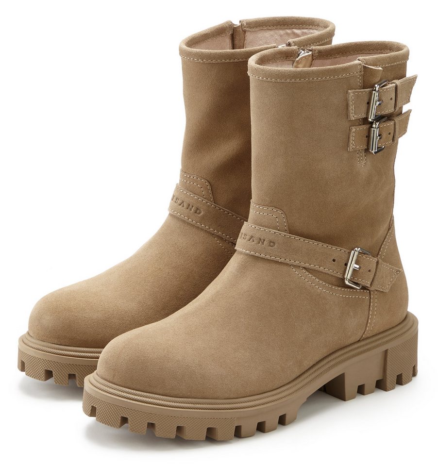 Elbsand Stiefelette aus Leder mit trendigen Zierschnallen, Stiefel, Boots von Elbsand