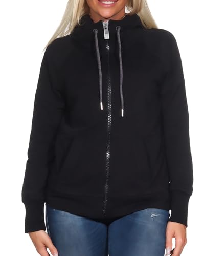 Elbsand Damen Sweatjacke ESWMaala Freizeitjacke mit Kapuze 70560 00 Quarz (994) M von Elbsand