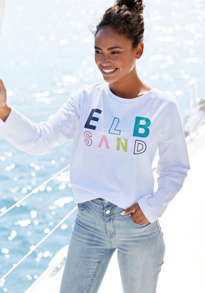 Elbsand Sweatshirt Aliisa mit Logodruck vorne von Elbsand