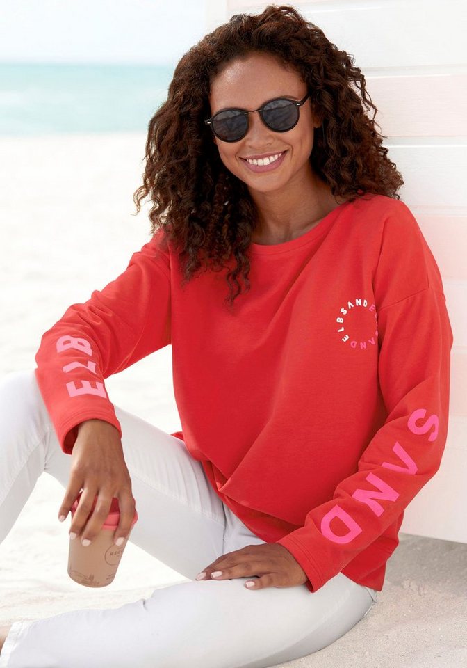 Elbsand Sweatshirt Anvor mit Logoprints auf den Ärmeln, sportlich-casual von Elbsand