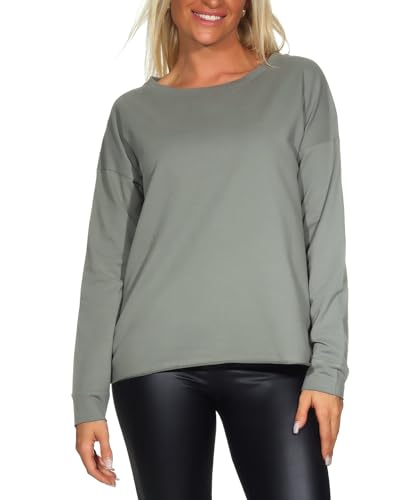 Elbsand Damen Sweatshirt ESWRiane Pullover mit Rückenprint 70509 00 Stone (949) XXL von Elbsand