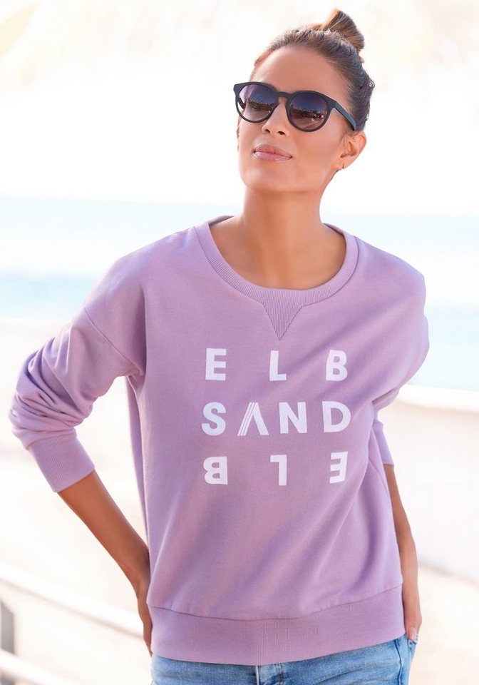 Elbsand Sweatshirt Ylva mit Logodruck von Elbsand