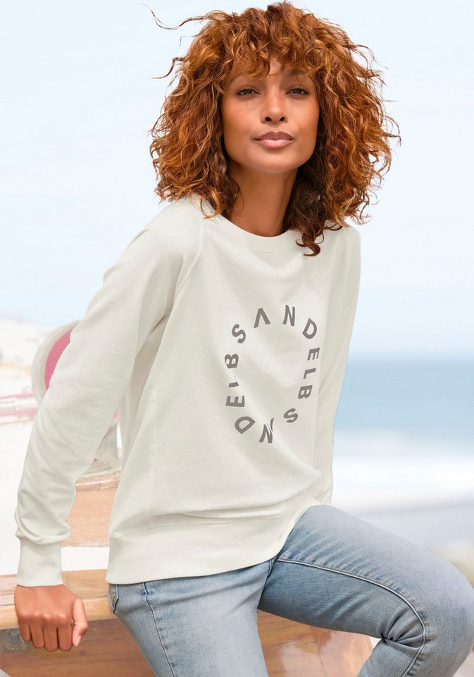 Elbsand Sweatshirt mit Frontprint, Rundhalsausschnitt, Printpullover, casual-sportlich von Elbsand