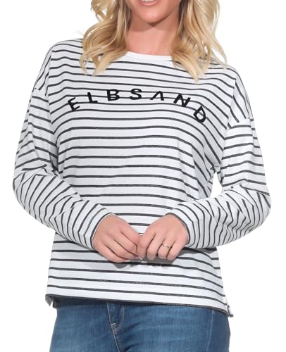 Elbsand Ulima Damen Sweatshirt mit weiterem Ausschnitt, leicht überschnittene Schulter, locker geschnitten von Elbsand
