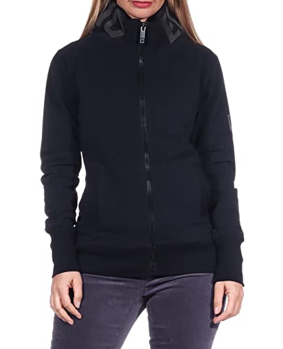 Elbsand Alvis Damen Sweatjacke mit hohem Kragen, Zip-Jacke, Reißverschluss, Regular Fit von Elbsand