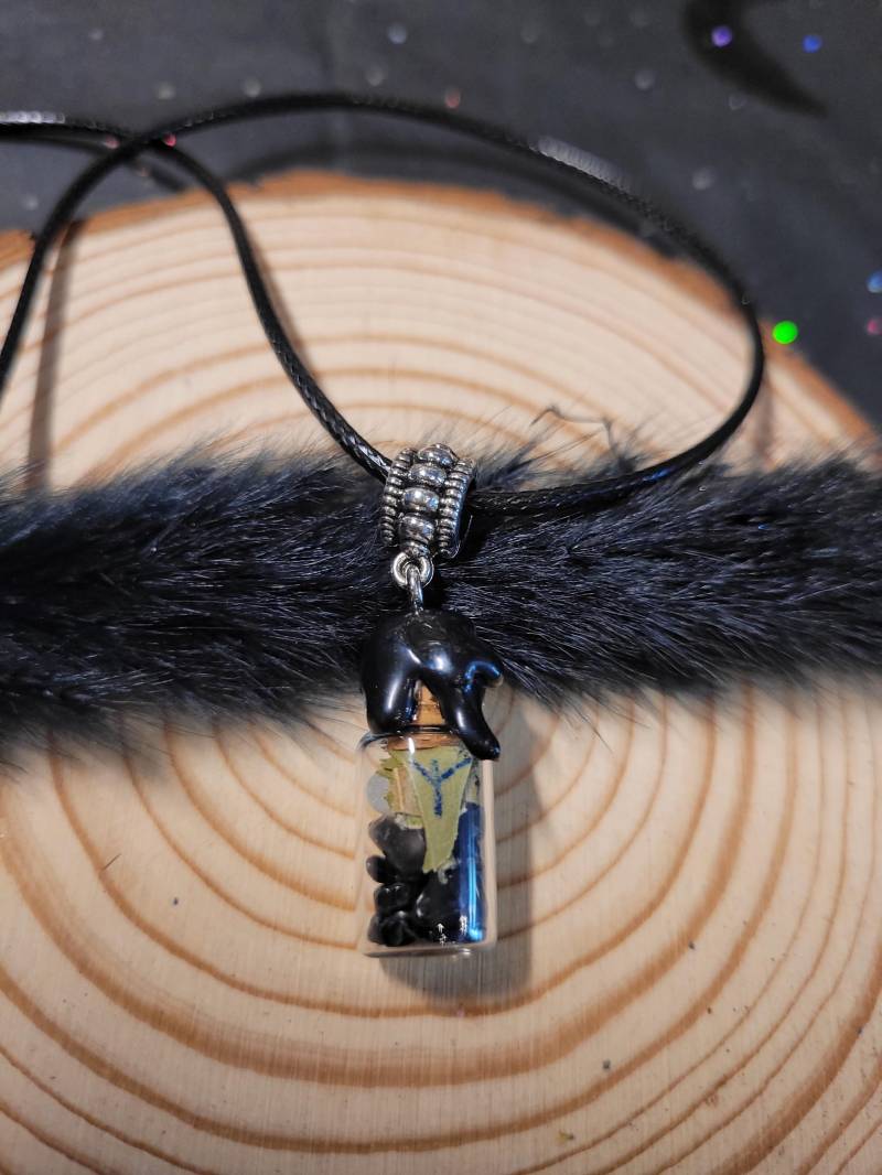 Kette Mit Hexenfläschchen, "Schutz", Spelljar von ElderandHolly