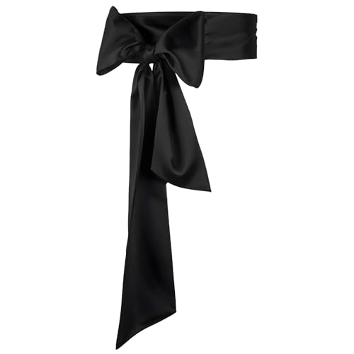Eldraqth Satin Kleid Schärpengürtel Einstellbare Länge Schärpe Kleid Gürtel Trachtengürtel Damen Satinband Schärpe Braut-Taillengürtel Damengürtel mit Schleife, Bandgürtel für formell 10cm breit von Eldraqth
