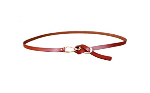 Ele Gens Damen Leder Schmal Gürtel Taillengürtel Hüftgürtel Belt (Braun) von Ele Gens