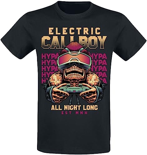 Electric Callboy All Night Long Männer T-Shirt schwarz XL 100% Baumwolle Band-Merch, Bands von Electric Callboy