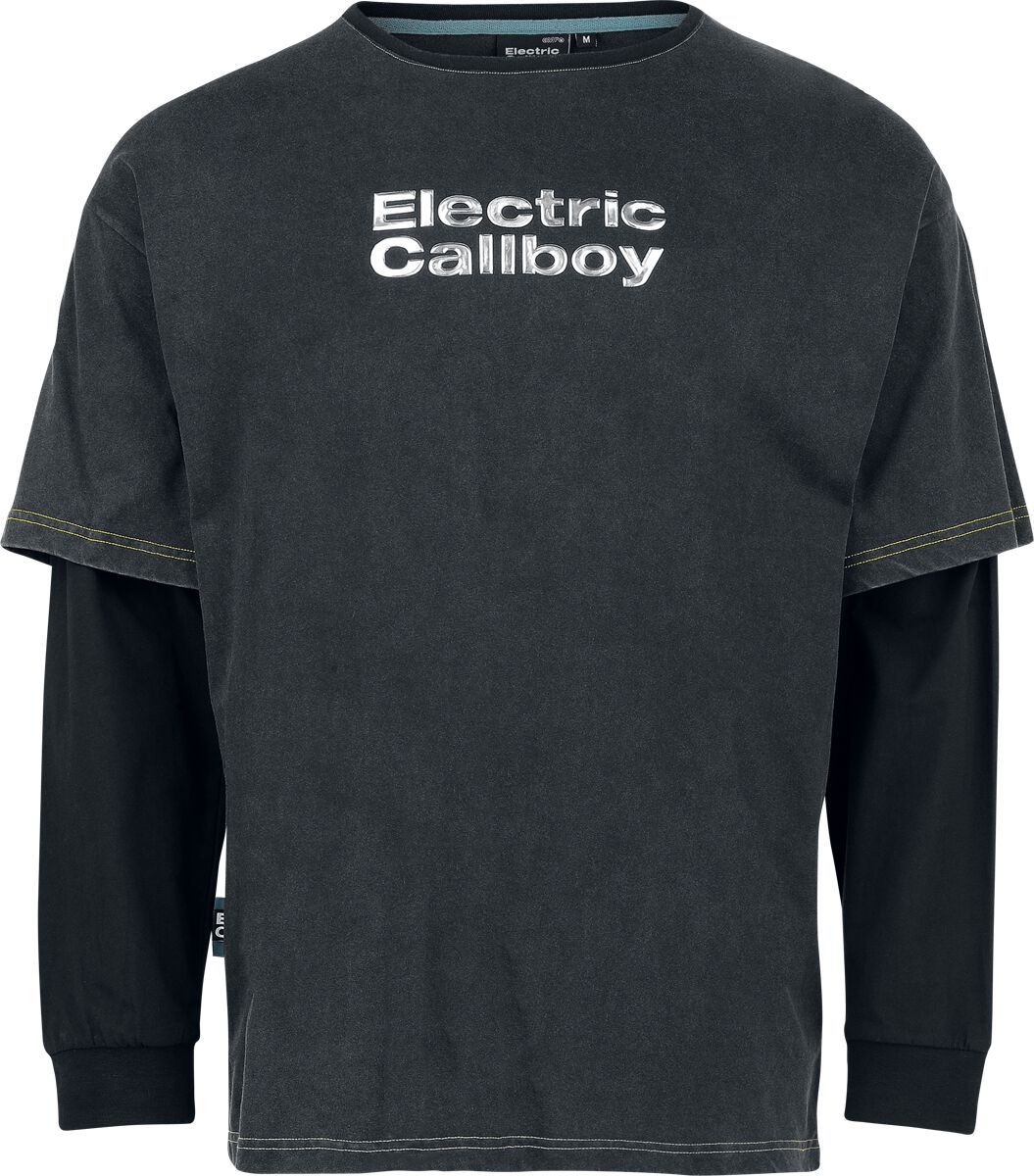 Electric Callboy EMP Signature Collection Langarmshirt dunkelgrau schwarz in XL von Electric Callboy