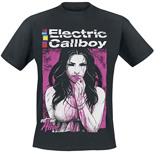 Electric Callboy Eat Me Alive Männer T-Shirt schwarz L 100% Baumwolle Band-Merch, Bands von Electric Callboy