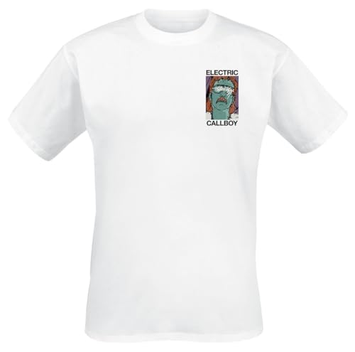 Electric Callboy Elevator Operator Scratch Männer T-Shirt weiß M 100% Baumwolle Band-Merch, Bands von Electric Callboy