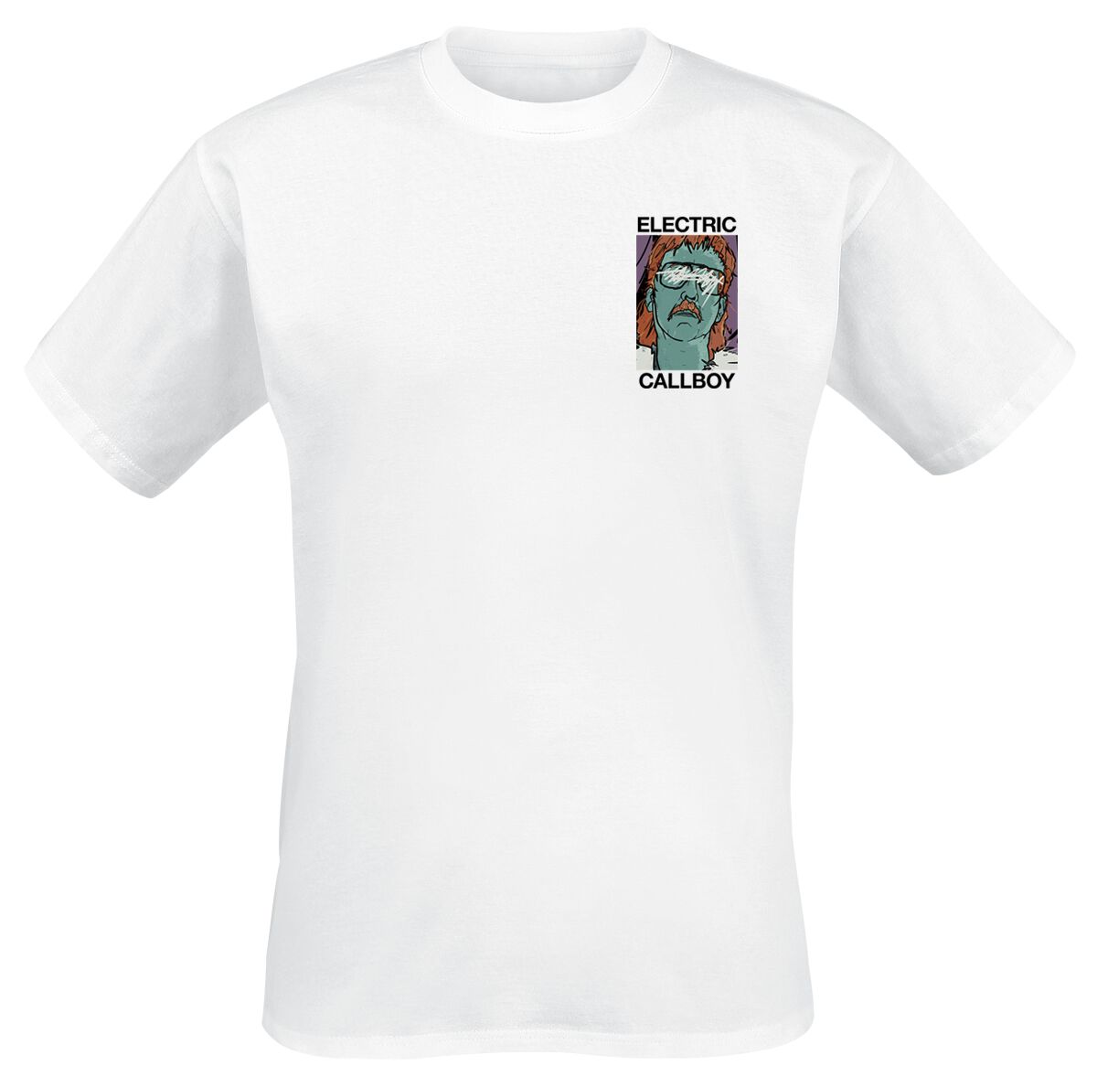 Electric Callboy Elevator Operator Scratch T-Shirt weiß in L von Electric Callboy