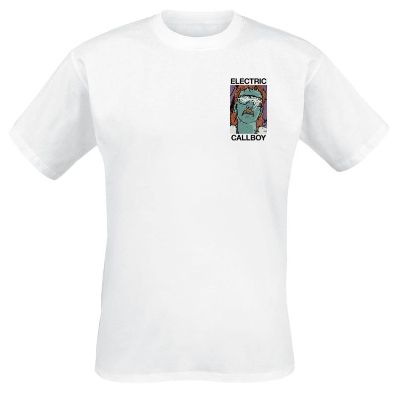 Electric Callboy Elevator Operator Scratch T-Shirt weiß in M von Electric Callboy