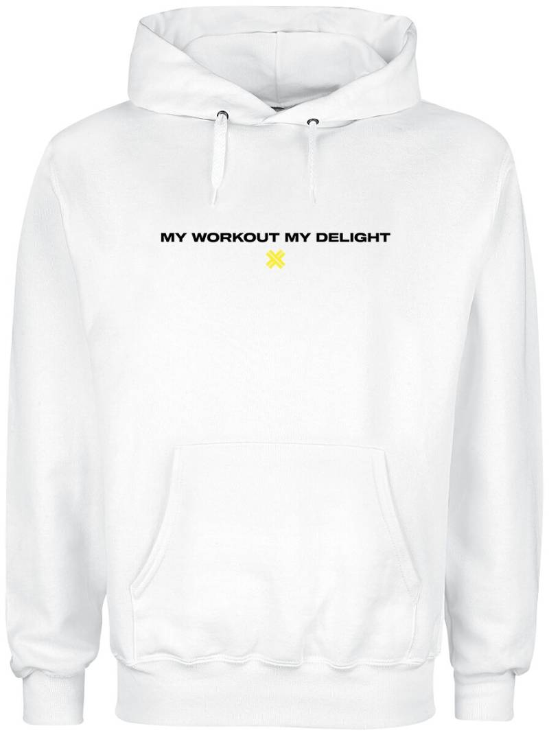 Electric Callboy Kapuzenpullover - My Workout Smile - S bis XXL - für Männer - Größe M - weiß  - Lizenziertes Merchandise! von Electric Callboy