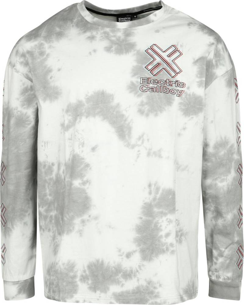 Electric Callboy Langarmshirt - EMP Signature Collection - Oversize - XL - für Männer - Größe XL - weiß/grau  - EMP exklusives Merchandise! von Electric Callboy