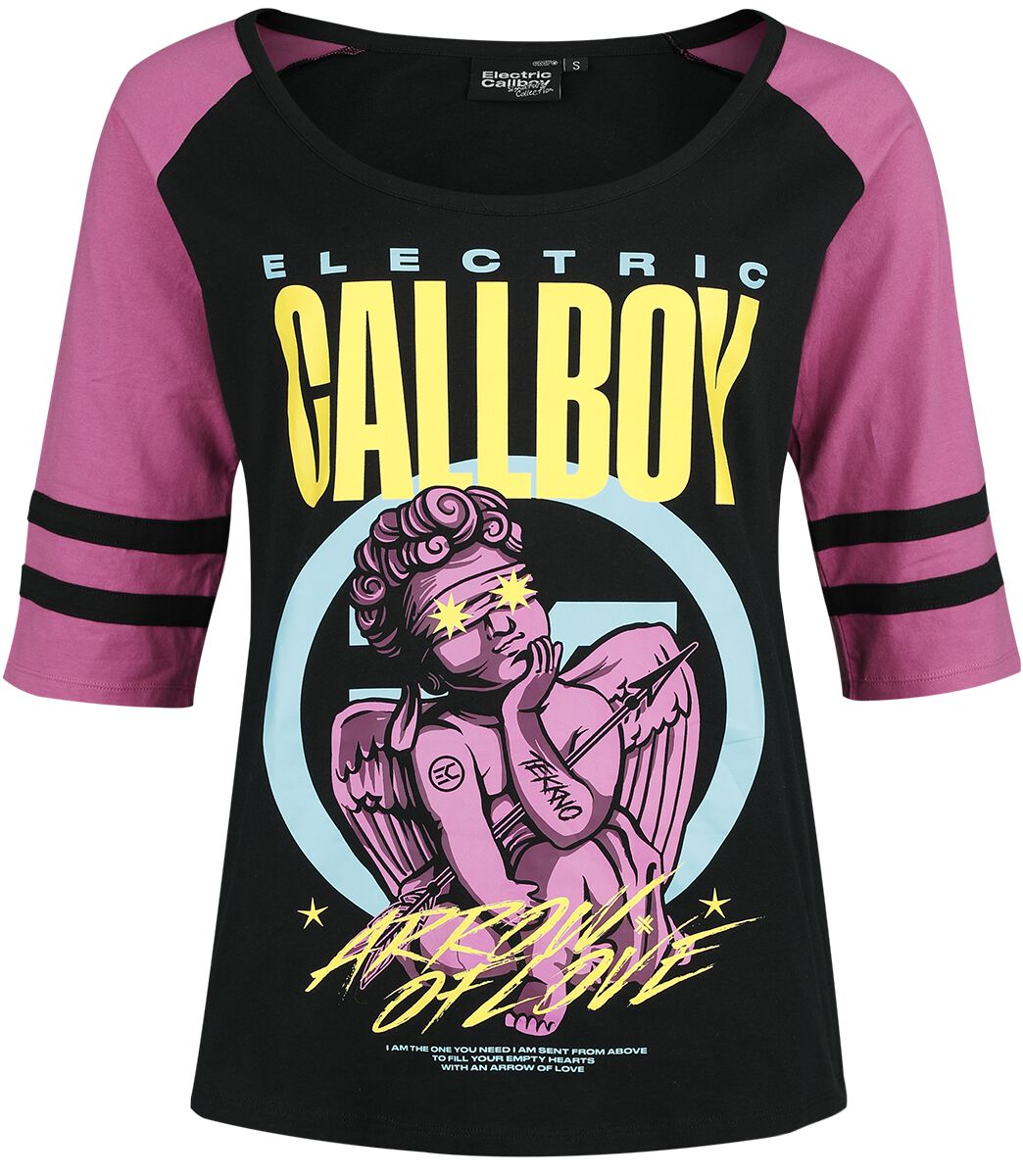 Electric Callboy Langarmshirt - EMP Signature Collection - S bis XXL - für Damen - Größe L - schwarz/pink  - EMP exklusives Merchandise! von Electric Callboy