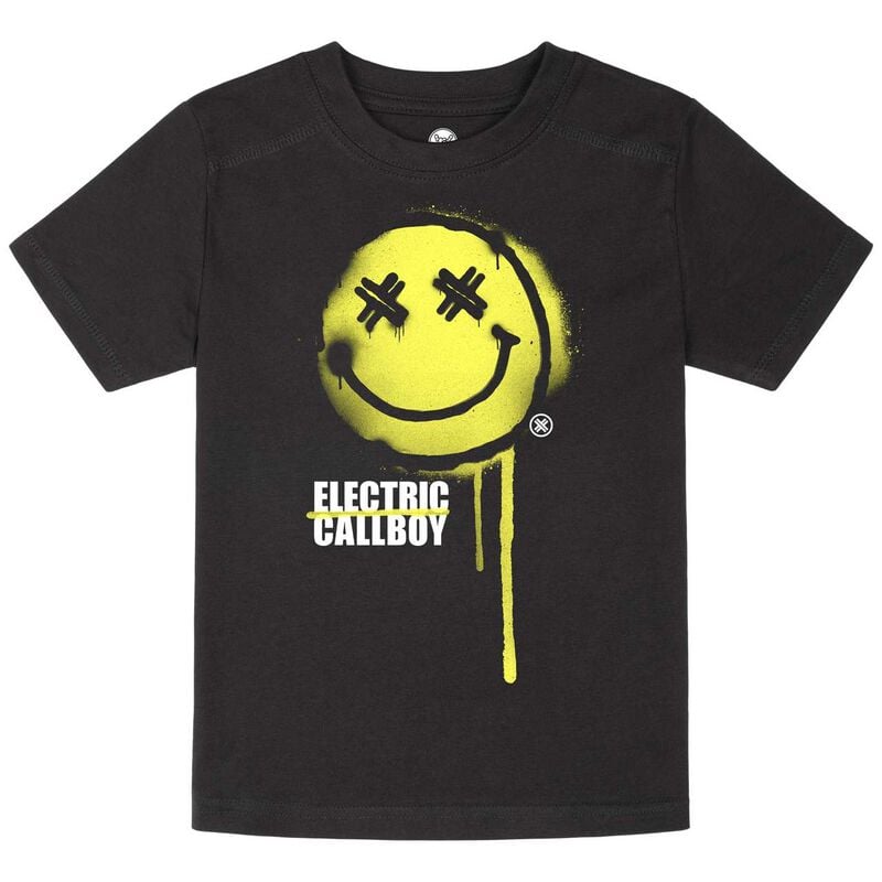 Electric Callboy Metal Kids - Spray Smiley T-Shirt schwarz in 116 von Electric Callboy