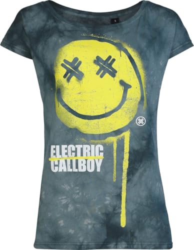 Electric Callboy Spray Smile Frauen T-Shirt grau 3XL 100% Baumwolle Band-Merch, Bands von Electric Callboy