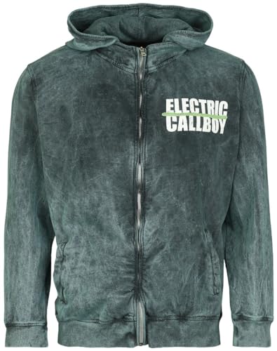 Electric Callboy Spray Smile Männer Kapuzenjacke Petrol XXL 100% Baumwolle Band-Merch, Bands von Electric Callboy