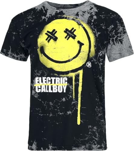 Electric Callboy Spray Smile Männer T-Shirt grau XXL 100% Baumwolle Band-Merch, Bands von Electric Callboy
