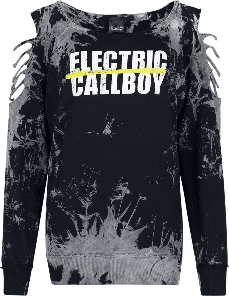 Electric Callboy Spray Smile Sweatshirt schwarz grau in M von Electric Callboy